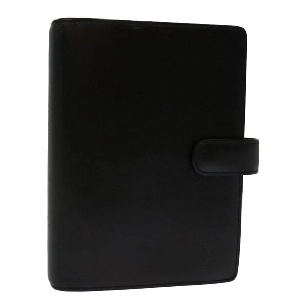 LOUIS VUITTON Nomad Agenda MM Day Planner Cover Black R20478 LV Auth bs13206 - Picture 1 of 16